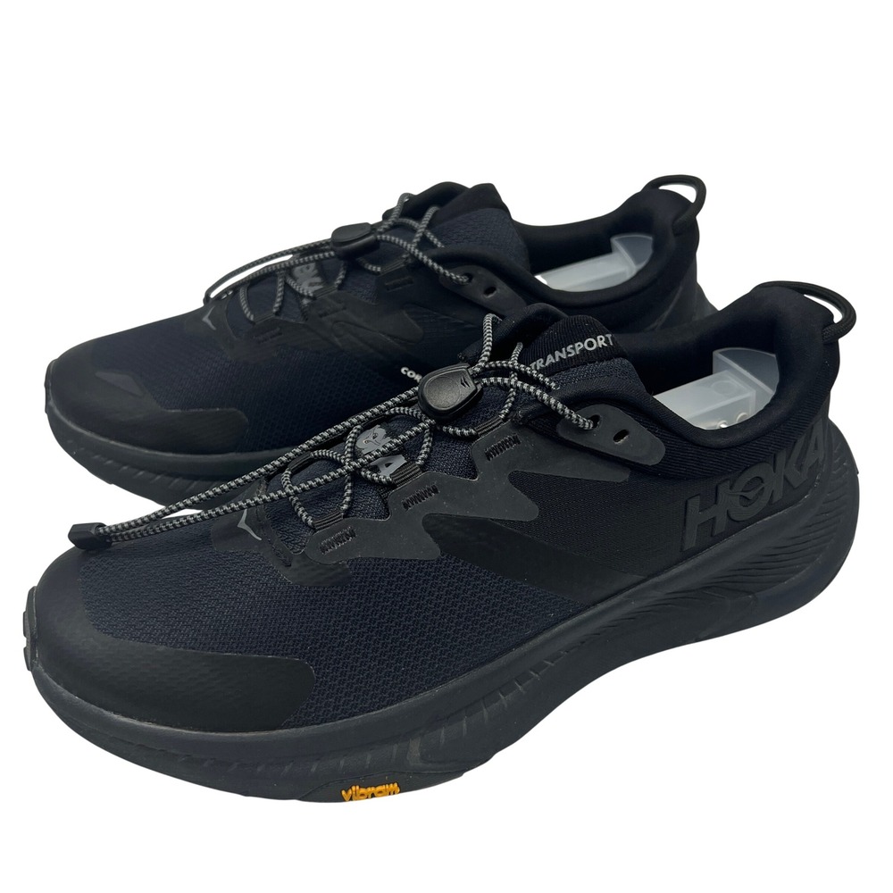 Hoka Transport Black Cordura Vibram 1123154 BBLC 7.5 Womens Trail Walk Shoes Run